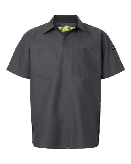 Red Kap Men's Performance Plus Short Sleeve Shirt With Oilblok Technology-1