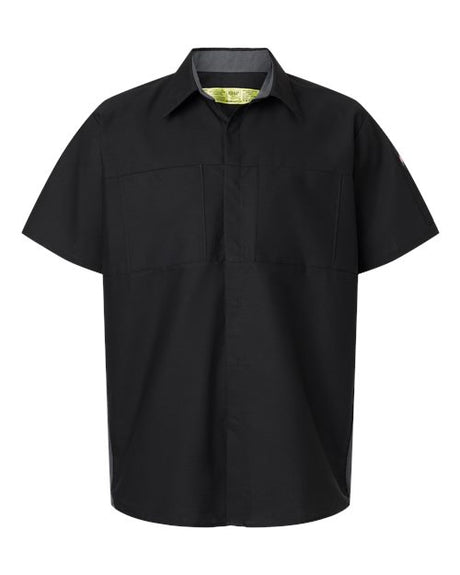 Red Kap Men's Performance Plus Short Sleeve Shirt With Oilblok Technology-1