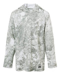 HUK Youth Pursuit Mossy Oak Printed Hooded Long Sleeve T-Shirt-1