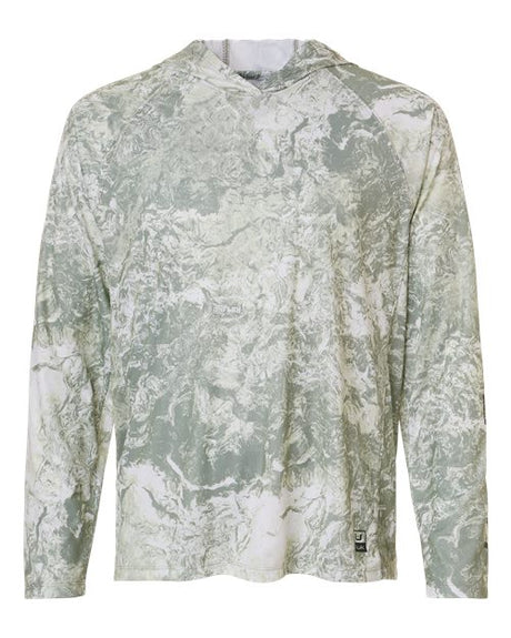 HUK Men's Pursuit Mossy Oak Printed Hooded Long Sleeve T-Shirt-1