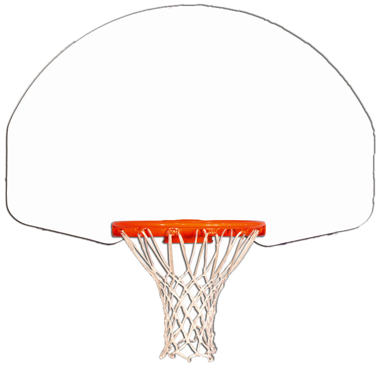 Gared Rear-Mount Fan-Shape Unmarked Steel Basketball Backboard