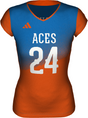 Adidas Women's Sublimated Short Sleeve Jersey with BK Mesh League Outfitters
