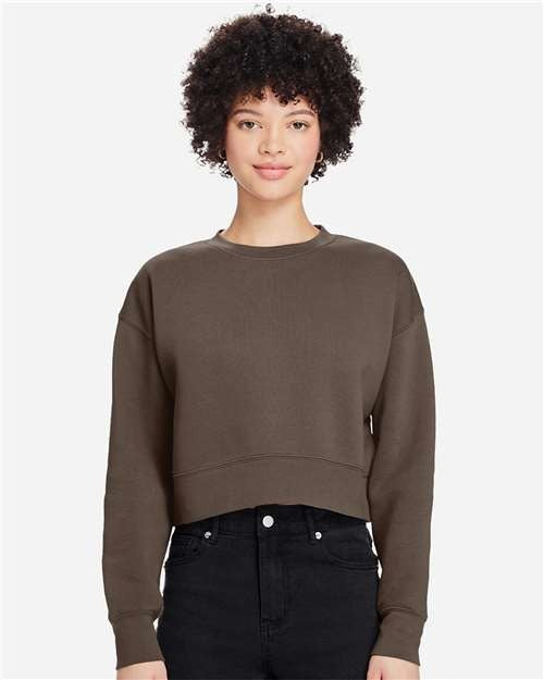 Lane Seven Women's Relaxed Cropped Crewneck Sweatshirt-3