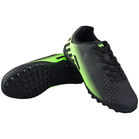 Vizari Kid's Santos Junior Turf Soccer Shoes for Boys and Girls (Black/Green,2.5)-1