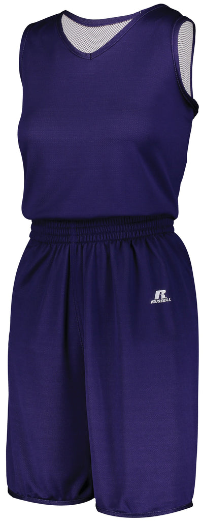 Russell Women's Undivided Solid Single Ply Reversible Shorts