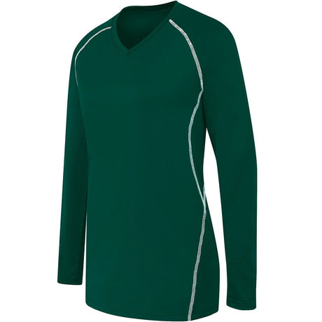 High Five Girl's Long Sleeve Solid Volleyball Jersey High Five