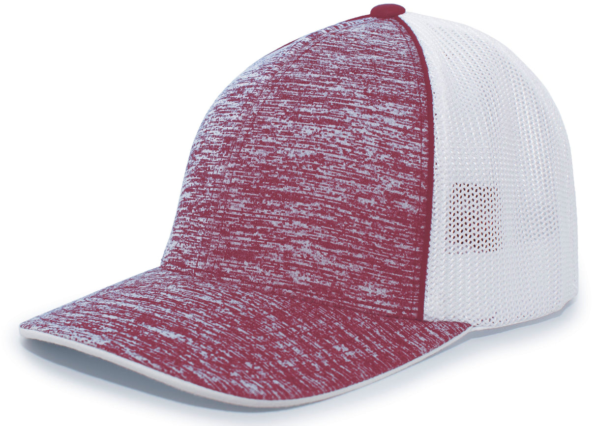 Pacific Headwear Aggressive Heather Trucker Flexfit Cap Pacific Headwear