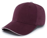 Pacific Headwear Brushed Twill Cap With Sandwich Bill Pacific Headwear