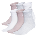 adidas Women's Classic Cushioned 6-Pack Quarter Sock-1