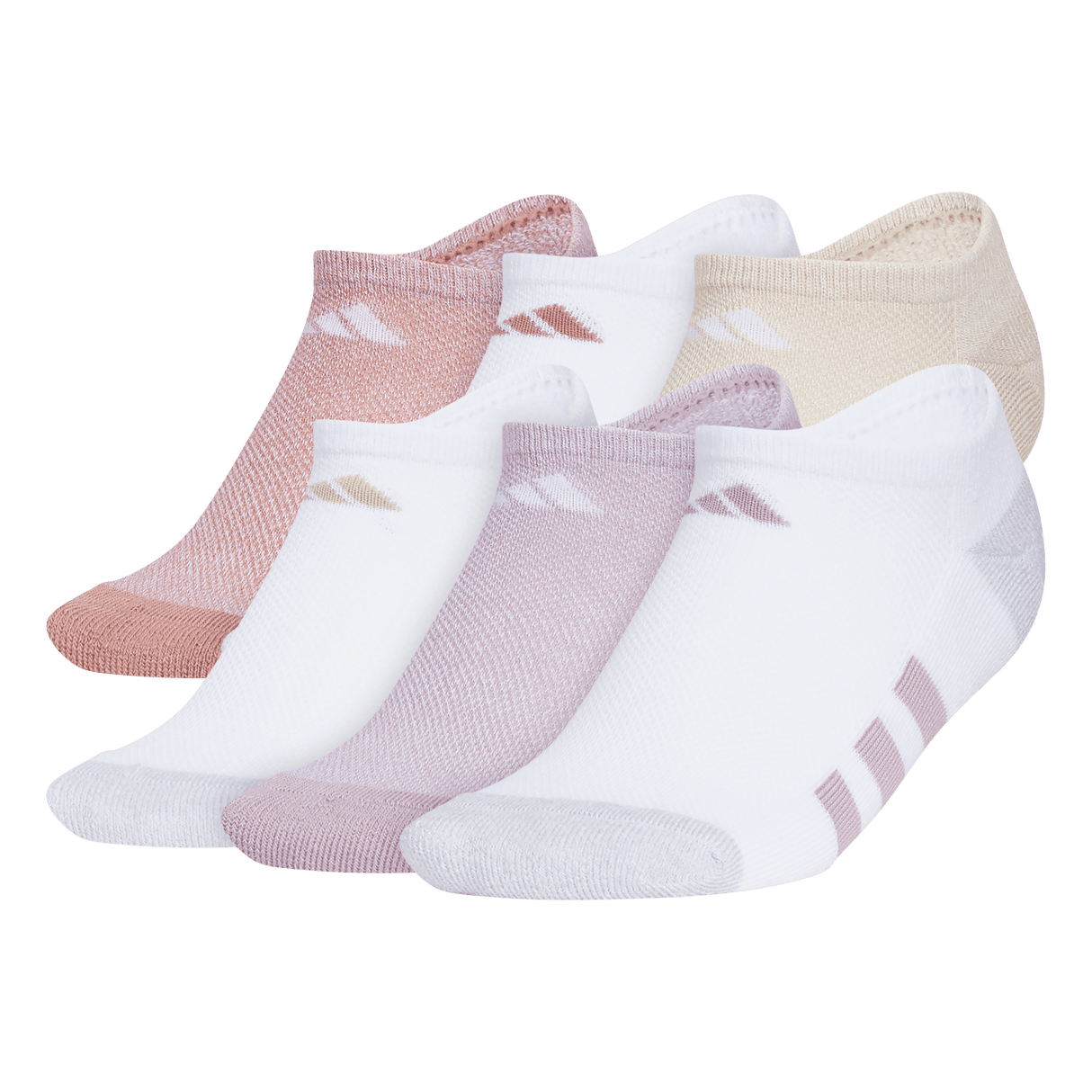 adidas Girl's Athletic Cushioned 6-Pack No Show Sock Unisex Accessories Socks