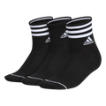 adidas Women's Cushioned 3-Stripe 3.0 3-Pack High Quarter Sock Unisex Accessories Socks