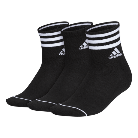 adidas Women's Cushioned 3-Stripe 3.0 3-Pack High Quarter Sock Unisex Accessories Socks