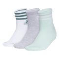 adidas Women's Cushioned 3-Stripe 3.0 3-Pack High Quarter Sock Unisex Accessories Socks