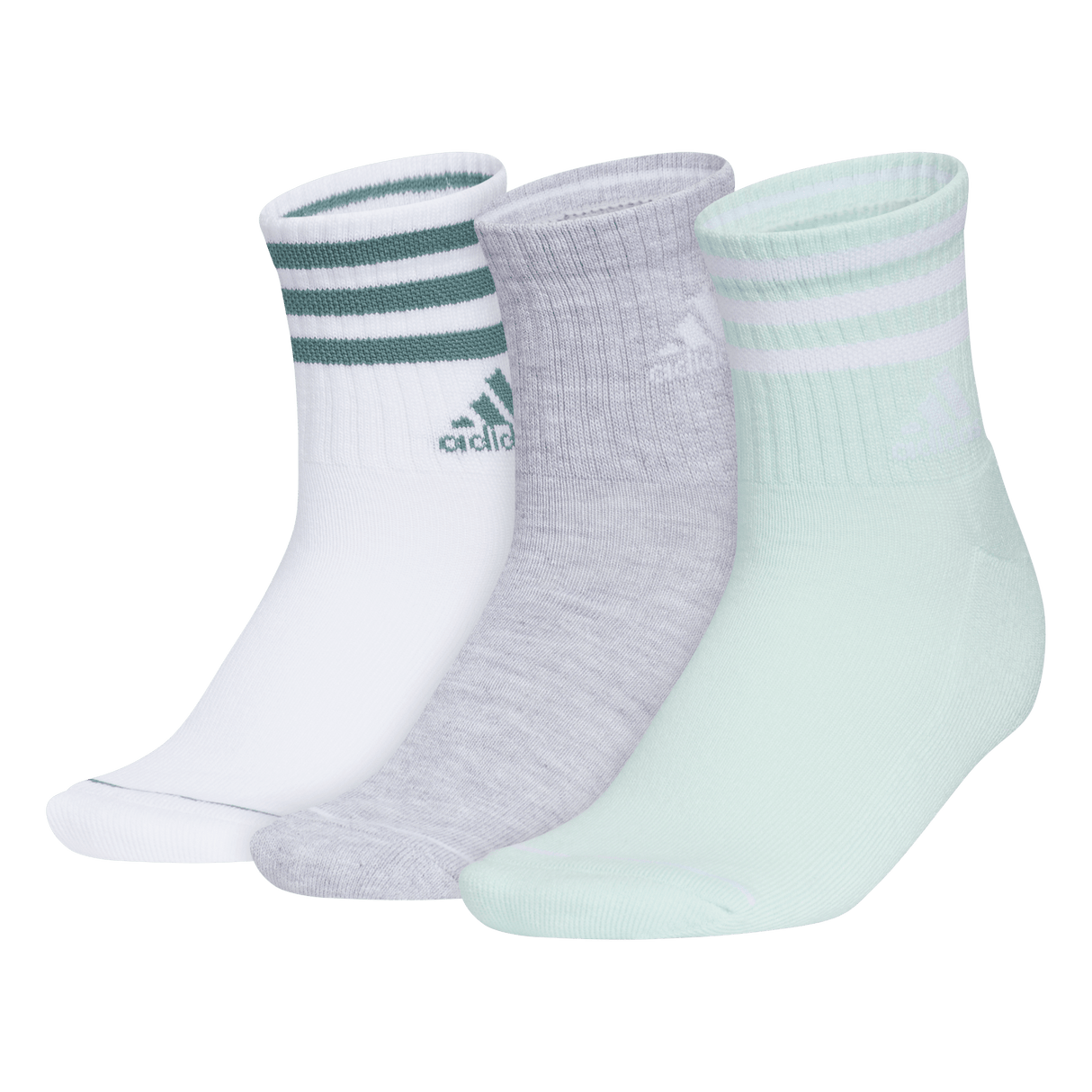 adidas Women's Cushioned 3-Stripe 3.0 3-Pack High Quarter Sock Unisex Accessories Socks
