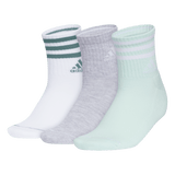 adidas Women's Cushioned 3-Stripe 3.0 3-Pack High Quarter Sock Unisex Accessories Socks