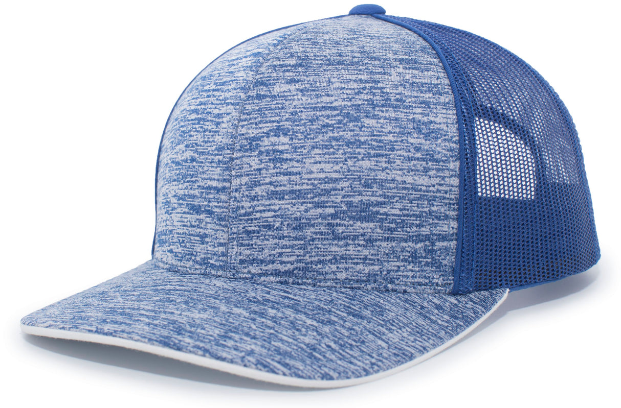Pacific Headwear Aggressive Heather Trucker Snapback Cap Pacific Headwear