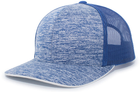 Pacific Headwear Aggressive Heather Trucker Snapback Cap Pacific Headwear