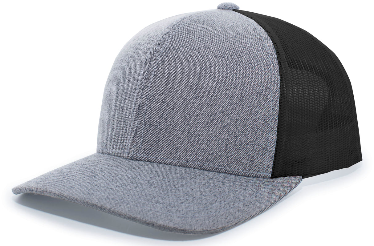 Pacific Headwear Heather Trucker Snapback Cap Pacific Headwear