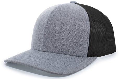 Pacific Headwear Heather Trucker Snapback Cap Pacific Headwear