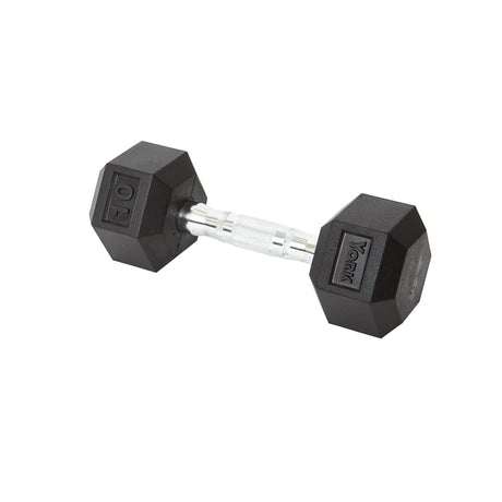 York Barbell Rubber Hex Dumbbell-1
