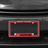 Rico Industries NCAA Louisiana-Lafayette Ragin Cajuns Classic 12" x 6" Chrome License Plate Frame-1