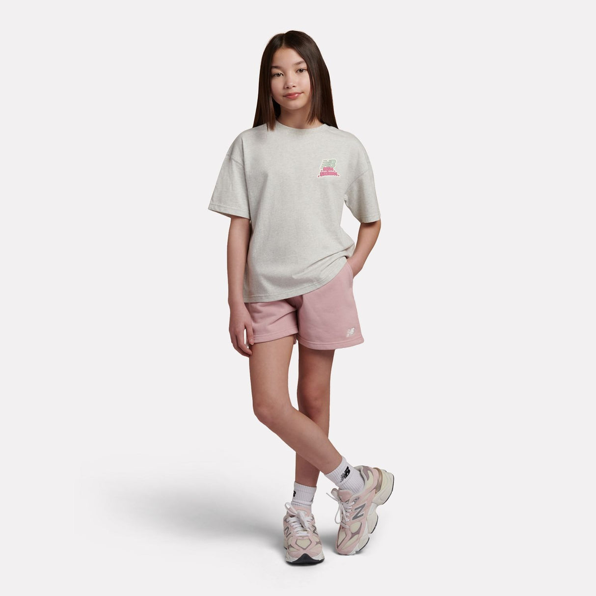 New Balance Girls' Sticker Pack Graphic T-Shirt-6