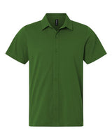 AllPro Men's Pro-Flex Sorona Button Down Short Sleeve Shirt-1