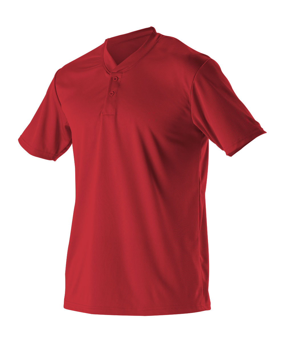 Alleson Men's 2 Button Henley Baseball Jersey