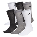 adidas Men's Athletic Cushioned 6-Pack Crew Sock Unisex Accessories Socks