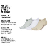 adidas Men's All Day Training 3-Pack No Show Sock-2
