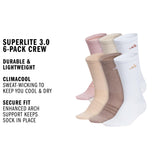 adidas Women's Superlite 3.0 6-Pack Crew-2