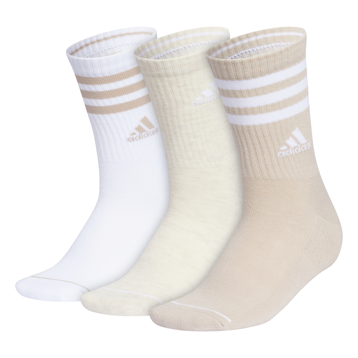 adidas Women's Cushioned 3-Stripe 3.0 3-Pack Crew Sock-1