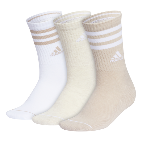 adidas Women's Cushioned 3-Stripe 3.0 3-Pack Crew Sock-1