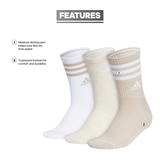 adidas Women's Cushioned 3-Stripe 3.0 3-Pack Crew Sock-2