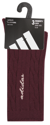 adidas Women's Athletic Cable Knit 3-Pack Crew-7