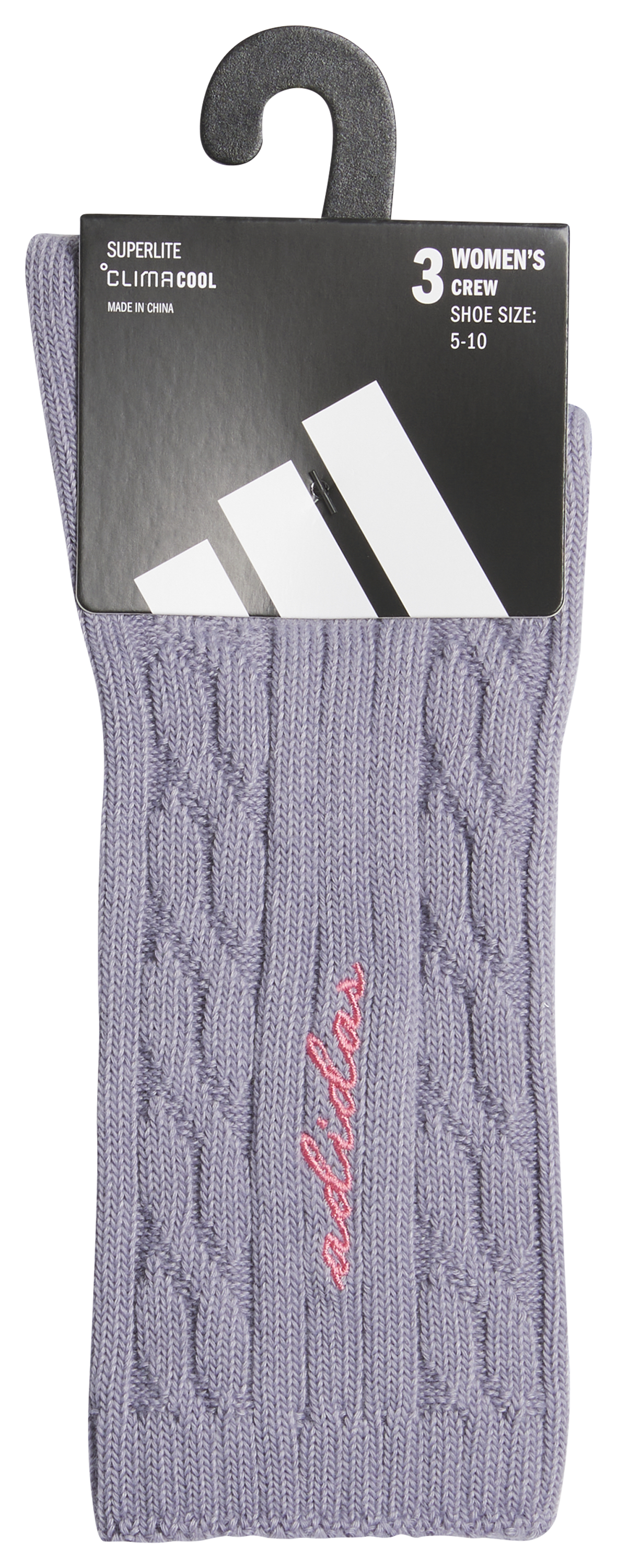 adidas Women's Athletic Cable Knit 3-Pack Crew-7