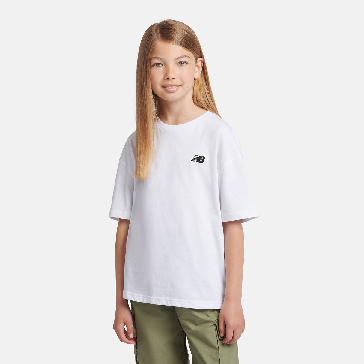 New Balance Girls' Small Logo Jersey T-Shirt-5