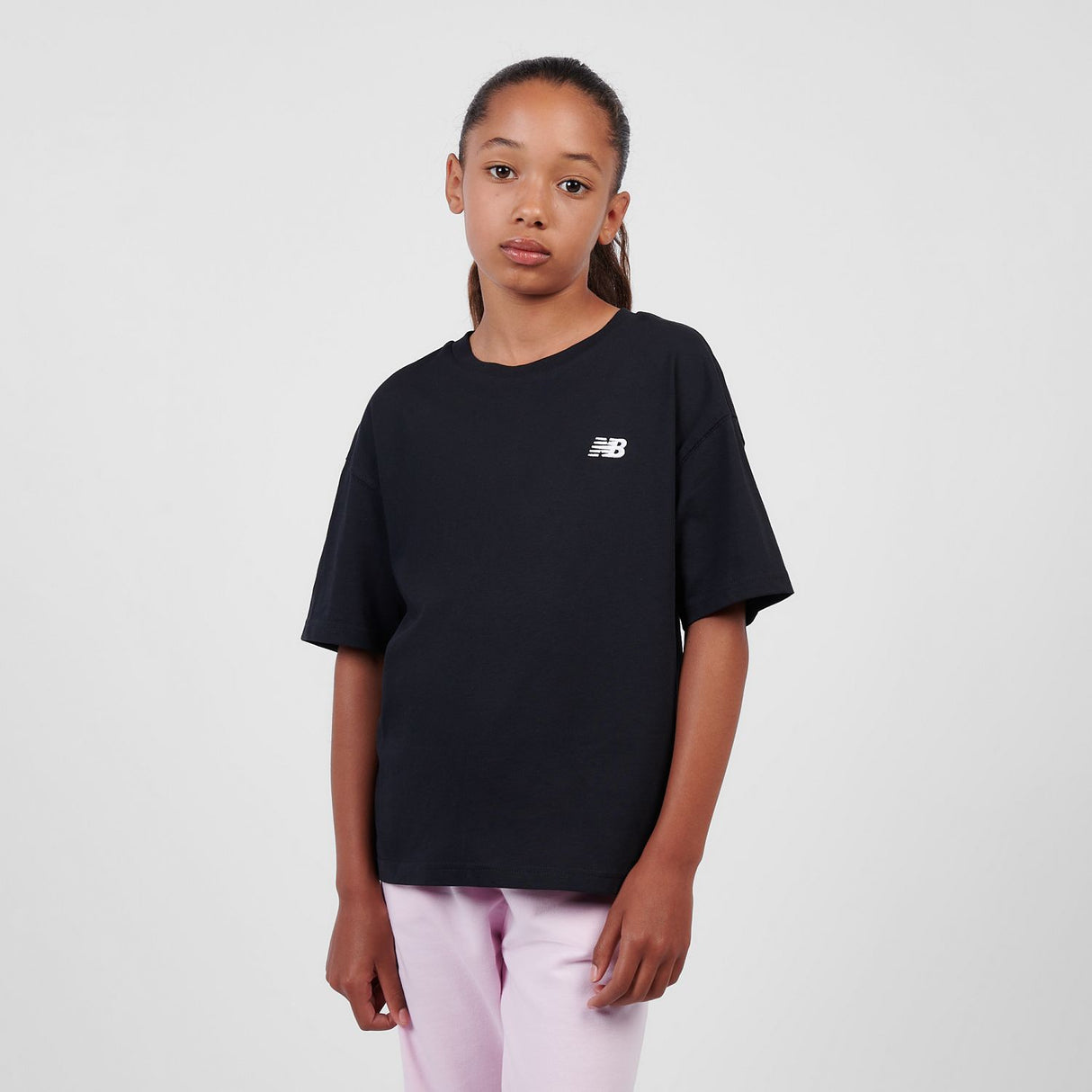 New Balance Girls' Small Logo Jersey T-Shirt-5