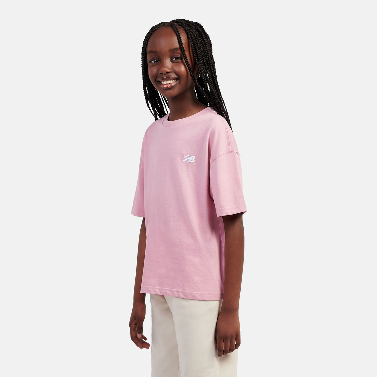 New Balance Girls' Small Logo Jersey T-Shirt-6