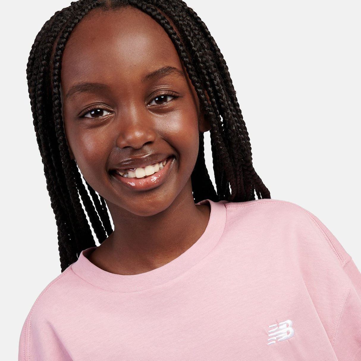 New Balance Girls' Small Logo Jersey T-Shirt-8