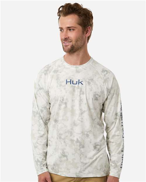 HUK Men's Airweight KS Printed Crewneck Pullover-3
