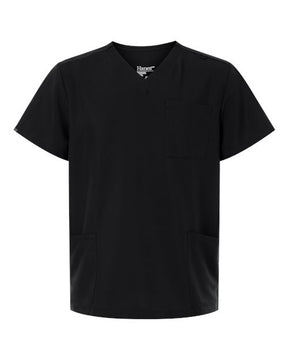 Hanes Men's V-Neck 3 Pocket Scrub Top-1