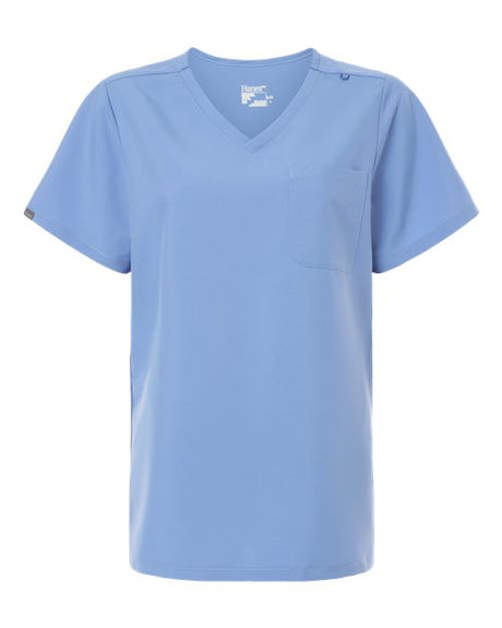 Hanes Women's V-Neck 1 Pocket Scrub Top-1