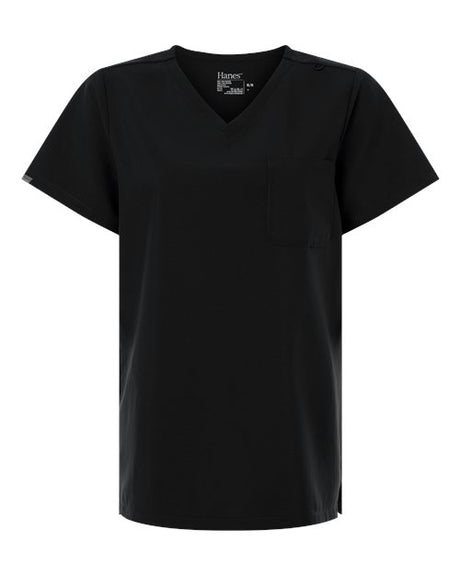 Hanes Women's V-Neck 1 Pocket Scrub Top-1