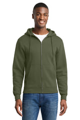 Port & Co Men's   Core Fleece Full-Zip Hooded Sweatshirt