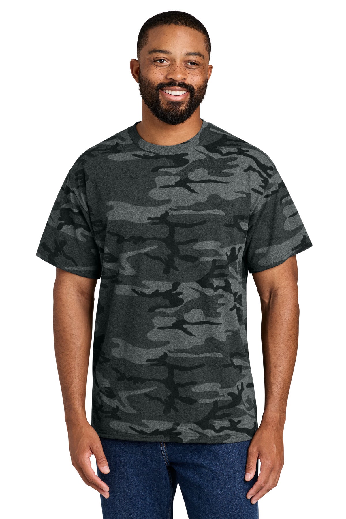 Port & Co Men's   Core Cotton Camo Tee