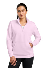 Nike Women's Club Fleece Sleeve Swoosh 1/2 Zip. NKDX6720