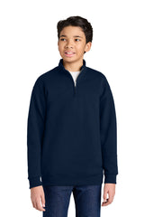 Jerzees Youth   NuBlend   1/4-Zip Cadet Collar Sweatshirt