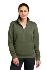 Nike Women's Club Fleece Sleeve Swoosh 1/2 Zip. NKDX6720