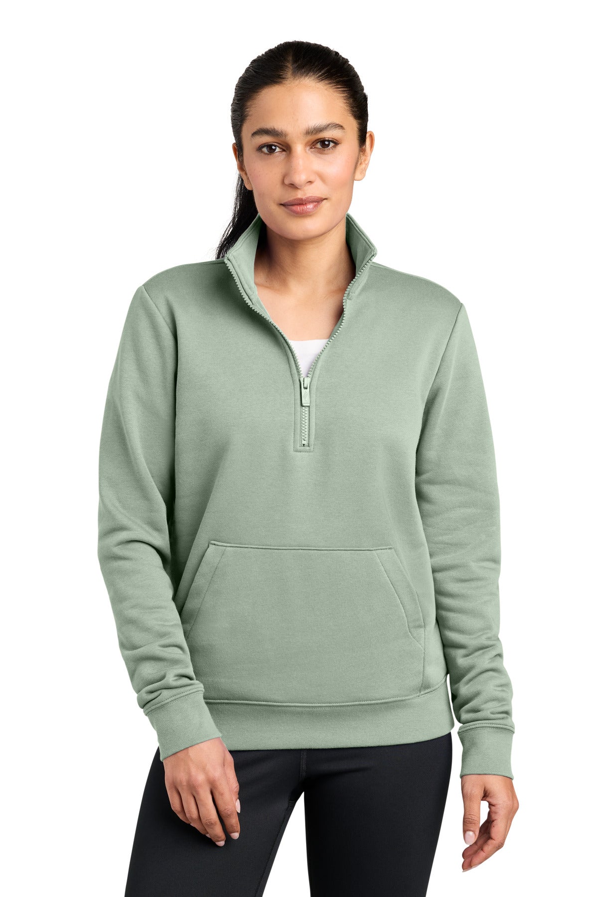 Nike Women's Club Fleece Sleeve Swoosh 1/2 Zip. NKDX6720